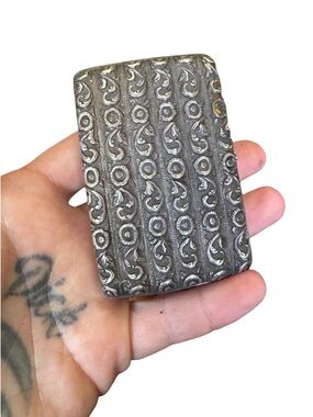 Antique 19th Century Indian Kutch Sterling Silver Floral Cigarette Card Case